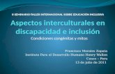 Aspectos interculturales en discapacidad e inclusión - Francisco Morales Zapata
