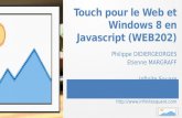 HTML5, JavaScript et CSS3: Concevoir des interfaces tactiles à destination de Windows 8 et du web