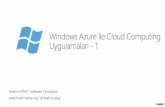 Windows Azure ile Cloud Computing Uygulamaları - 1