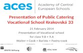 Presentation of public catering vocational school web