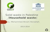 Household waste in PALESTINE .