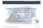 Towards Methods for Efficient Access to Spoken Content in the AMI Corpus (SSCS 2010)