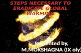 Steps neede to eradicate global warming