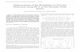 Improvement of the Reliability in Novelty Detection using PCA in No Periodic Time Series