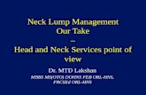 Management of Neck Lumps - Head and Neck Services point of view