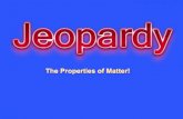 Jeopardy for Properties of Matter unit-Science class