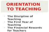Orientation to teaching