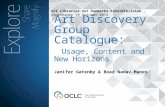 Art discovery group catalogue:  Usage, content and new horizons