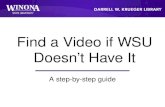 Find a Video if WSU Doesn't Have It: A step-by-step guide