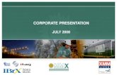 Corporate presentation – july 2008