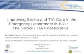 E4 Devin Harris - Improving Stroke and TIA Care in the Emergency Department in B.C.: The Stroke / TIA Collaborative