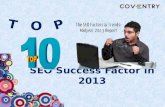 Best SEO Succes Factor in 2013