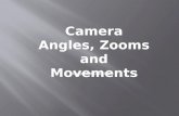 Camera angles, zooms and movements