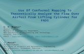Conformal Mapping of Rotating Cylinder into Jowkowski Airfoil