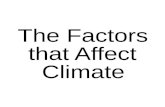 Climate interactions