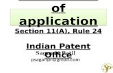 Publication of patent application at indian patent office