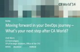 Moving forward in your DevOps journey—What's your next step after CA World?