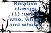 Relative clauses (1)