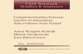 CASE Network Studies and Analyses 418 - Complementarities between barriers to innovation: data evidence from Poland