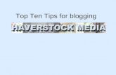 Top ten tips for blogging