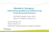 F2 Karen Barclay - Bariatric Surgery: Improving Quality by Addressing Psychosocial Factors