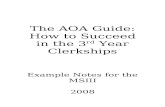 The AOA Guide: How to Succeed in the 3rd Year Clerkships