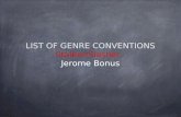 List of genre conventions.