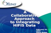 Ottawa Collaborative Approach to Integrating HIFIS Data
