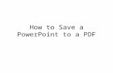 How to save a power point to a pdf