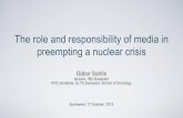 Role of Media in Preempting Nuclear Crisis Situations