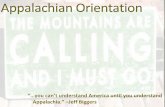 Appalachian orientation -beth collins, revised 3.3.12