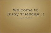 Ruby Tuesday - March 27, 2012 (