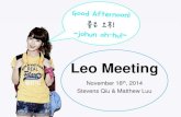 Leo Club Meeting Tuesday, November.18
