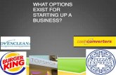7   what options exist for starting up a business