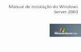 Manual de instalação do windows server 2003