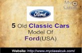 5 old classic cars model of ford(usa)