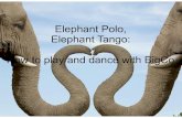 Elephant Polo, Elephant Tango - Partnering with Large firms