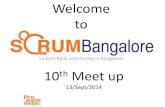 Scrum_BLR 10th meet up 13 sept-2014 - Welcome and Day Overview - Marudhamaran Gunasekaran