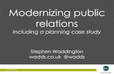 Modernizing public relations, including a planning case study