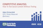 Social Media Competitive Analysis: How to Test Content Without Testing (#SMX Social 2014)