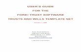 USER'S GUIDE FOR THE FORE! TRUST SOFTWARE TRUSTS AND WILLS ...