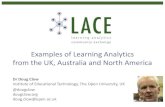 Learning Analytics Examples from the UK, Australia and North America