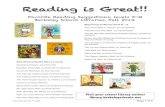 1st grade Reading Recommendations: Fall 2014