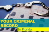 Your Criminal Record in Florida
