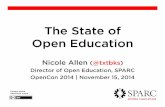 The State of Open Education (#OpenCon2014)