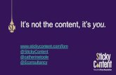 It’s not the content, it’s you | Catherine Toole | Sticky Content | Festival of Marketing