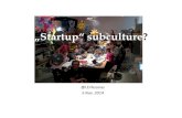 Linas Eriksonas, On startups and subcultures