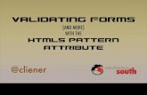 Validating forms (and more) with the HTML5 pattern attribute