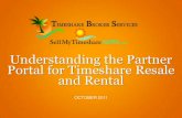 Partner portal for timeshare resale and rental