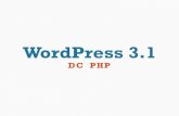 WordPress 3.1 at DC PHP